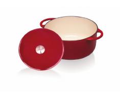 Beka 16303774 Runder Bräter mit Deckel 27 cm, Gusseisen