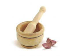 Metaltex Mörser mit Stößel, Holz 12 cm