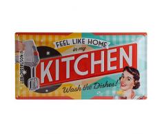 Nostalgic-Art Retro Blechschild - Kitchen, Vintage Geschenk-Idee für Retro-Fans, zur Dekoration, 25 x 50 cm