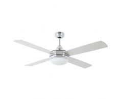 Faro Barcelona Icaria 33701 Ventilator mit Licht, 20 W, Metall, Glas und Sperrholz-Blätter
