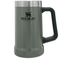 Stanley Adventure Series Big Grip Bierkrug 0.7L, Hammertone Green, 18/8 Edelstahl, Doppelwandige Vakuumisolierung, Robuster Griff, Spülmaschinenfest, Bierseidel Maßkrug Bierglas