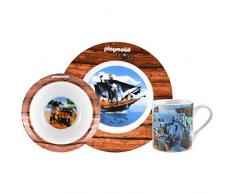 Playmobil – Frühstücksset 3tlg. Kindergeschirr mit Piraten Motiv Geschirrset