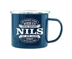 History & Heraldry Echter Kerl Emaille Becher, Nils, Mehrfarbig