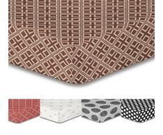 DecoKing Premium 95898 200x220 cm Spannbettlaken Steg 30 cm Schoko braun beige Cappuccino geometrisches Muster Spannbetttuch Microfaser Bettwäschegarnituren Hypnosis Collection Triangles 2