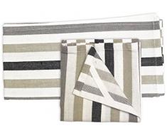 Soleil d Ocre 712047 Prestige 2er Pack Geschirrtuch Jacquard Baumwolle 50 x 70 cm, Baumwolle, Elfenbein, 50 x 70 cm