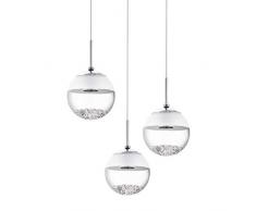 EGLO 93709 Kugel Pendelleuchte, Metall, transparent