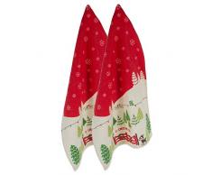 DII Holiday Velour Geschirrtücher, 100% Baumwolle, Weihnachtsbaum, 18 x 28
