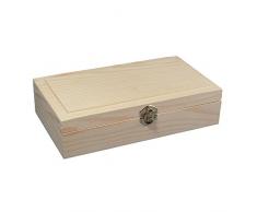 RAYHER 62296000 Holz Schatulle Rahmen FSC Mix Credit, 25 x 14 x 6 cm