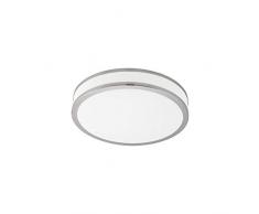 EGLO LED Deckenlampe Palermo 3, 1 flammige Deckenleuchte, Material: Stahl und Kunststoff, Farbe: chrom, weiß, Ø: 28 cm, weißtöne per Schalter einstellbar