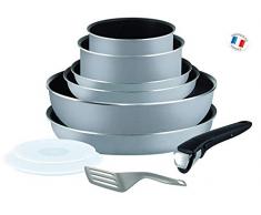 Tefal L2149602 Set von Töpfen und Pfannen - Ingenio 5 Essential Grau Set 10 Stück - Alles auÃer Induktion