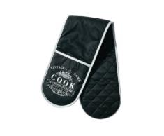 Premier Housewares Doppelter Ofen Handschuh, Vintage Home Black Edition, Außen: 100% Baumwolle