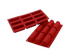 silikomart Silikonform Nr. 9 Midi Buche, terrakottafarben