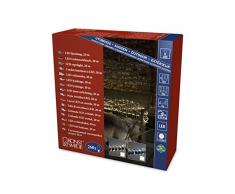 Konstsmide 3090-500 LED Mini Lichterschlauch 20m /für Außen (IP44) / 260 bunte Dioden / 4.5V Außentrafo, transparentes Kabel