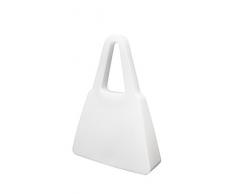 8 seasons design | Stylische Dekoleuchte Handtasche Shining Bag (75 cm groß, E27, für innen & außen, Schaufensterbeleuchtung, Schaufensterdeko) weiß