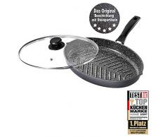 STONELINE XXL Fisch- und Schnitzelpfanne, 35 x 24 cm, mit Glasdeckel, induktionsgeeignet