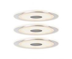 Paulmann 929.17 Premium EBL Set Whirl rund dimmbar LED 3x6W 150mm Alu gedreht/Satin 92917 LED Spot Einbaustrahler Einbauleuchte