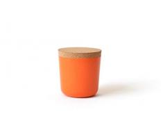 EKOBO Vorratsdose S (250 ml), persimmon-orange, ø 8 x 8,5 cm, zur Aufbewahrung von Salz, Zucker, Tee, Gewürzen und mehr