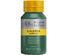 Winsor & Newton 2150482 Galeria Acrylfarbe, hohe Pigmentierung, lichtecht, buttrige Konsistenz, 500 ml Topf - Permanentgrün Dunkel