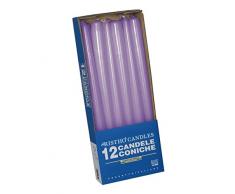 CERERIA DI Giorgio risthò Kerzen konisch-Kerzenhalter, Wachs, lila, 2.2 x 30 cm, 12 Einheiten