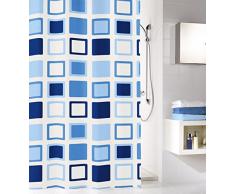 Kleine Wolke textilgesellschaft Duschvorhang, Synthetikfasern, blau azure, 200 x 120 cm