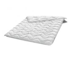 Traumnacht Basis Steppbett Leicht Sommerdecke, für den Sommer, mit kuschelig weichem Microfaserbezug in 155 x 220 cm, weiß