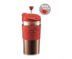 Bodum K11102-294 Travel Press Set Kaffeebereiter mit extra Trinkaufsatz, 0.35 l