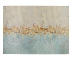 Creative Tops Golden Reflections Bedruckte, große Tischsets mit Korkrückseite, 40 x 29 cm – Gold (4er-Set)