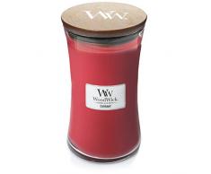 GroÃe WoodWick Duftkerze im Sanduhrglas, Currant