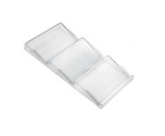 iDesign Gewürzregal für Schublade, Gewürzständer aus Kunststoff für viele Küchenschubladen geeignet, Schubladeneinsatz mit 3 Ebenen, durchsichtig