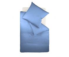 Fleuresse Dream Art Riva Feingewebe 143653 Fb. Blau, Renforce-Bettwäsche-Set, 155 x 220 cm und Kissen 80 x 80 cm, ideale Sommer-Bettwäsche für Sie und Ihn