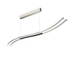 Evotec SWING LED Pendelleuchte 2-flammig / 2700K / 42W / 3190 Lumen/Dimmbar per Fernbedienung, Aluminium, 42 W, nickelfarben, PL