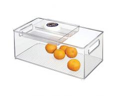 iDesign 03112EU Aufbewahrungsboxen für Küche, Speisekammer, Kühlschrank, 36,8 x 20,3 x 15,2 cm, durchsichtig, Plastik, 2 Stück