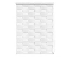 Lichtblick Doppelrollo Arena, 90 x 150 cm in Weiß, Duo Rollo für Fenster & Türen, ohne Bohren, Jalousie & moderner Sicht- und Sonnenschutz