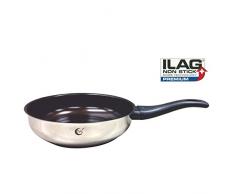 TVS Rustica Bratpfanne Induktion, Edelstahl/braun, 24 cm