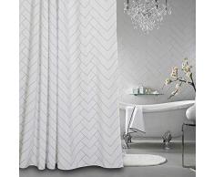 Aimjerry Hotel Qualität Weiße Schimmelresistent Stoff Duschvorhang Für Bad,Wasserabweisend