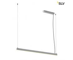 SLV Arosa 1,25m, TRIAC PD, Indoor Pendelleuchte, alu, 3000K LED Lamp Aluminium 32 W, silber