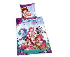 Herding Bettwäsche- Set Enchantimals, Kopfkissenbezug 70x90cm, Bettbezug 140x200cm, Renforcé, mit Qualitäts- Reißverschluss