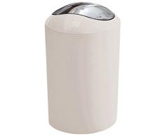 Kleine Wolke 5063114858 Glossy Schwingdeckeleimer, Weiß, 20 x 30 cm