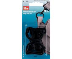 Prym Karabinerhaken Set, Kunststoff, schwarz, 30 mm, 2-teilig