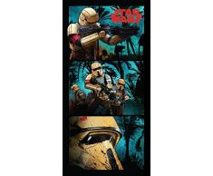 Jerry Fabrics JF0221 Star Wars Stormtroopers Dusch und Strandtuch, Baumwolle, Blue, 70 x 140 cm
