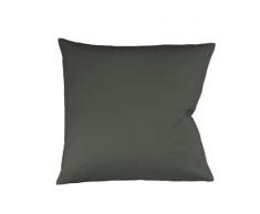 fleuresse Colours Kissenbezug, Mako Satin, graphit, 80 x 80 cm