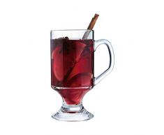 Arcoroc ARC 11874 Irish Coffee Kaffeeglas mit Henkel, 290ml, Glas, transparent, 4 Stück