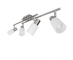 Wohnling 4-flammiger LED-Strahler,inkl. 4x4 Watt Leuchtmittel, Drehbare Deckenlampe zwei Arme IP20 Fassung E14 LED Diele Flur, Deckenleuchte Spots Wohnzimmer Schlafzimmer Kinderzimmer, warmweiß