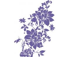 INDIGOS 4051095034834 Wandtattoo W324 Blumen Wandauskleber in 3 Größen, 80 x 56 cm, violett
