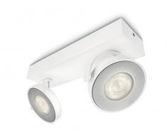 Philips myLiving Spot Clockwork Warmglow Dimm-Effekt 2-flammig, weiß