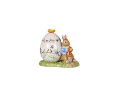 Villeroy & Boch Bunny Tales Osterei Max mit Möhre, dekorative Dose für Leckereien, Hartporzellan, 11 x 6.5 x 9.5 cm, bunt, 11x6,5x9,5