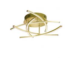 Fischer&Honsel Cross Deckenleuchte, Metall, 4 W, messingfarben