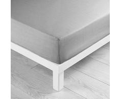 Douceur dIntérieur Lina Spannbettlaken für Einzelbett, Baumwolle, Kieselstein, 90 x 190 cm