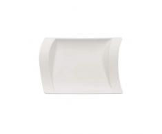Villeroy & Boch NewWave Beilagenplatte, Porzellanteller, für Vorspeisen und Desserts, rechteckig, spülmaschinen- und mikrowellengeeigent, weiß, 21 x 15 cm