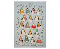 Ulster Weavers Geschirrtuch, Motiv: Pinguine und Lichterkette, 74Â x 48Â cm